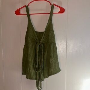 Shein Stylish Olive Green Women's Halter Top, Size L, Like New.